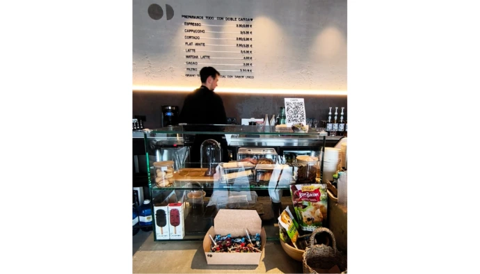 Vitrina para productos alimentación en cafetería