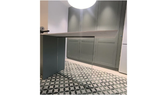 Vidrio para pie de encimera